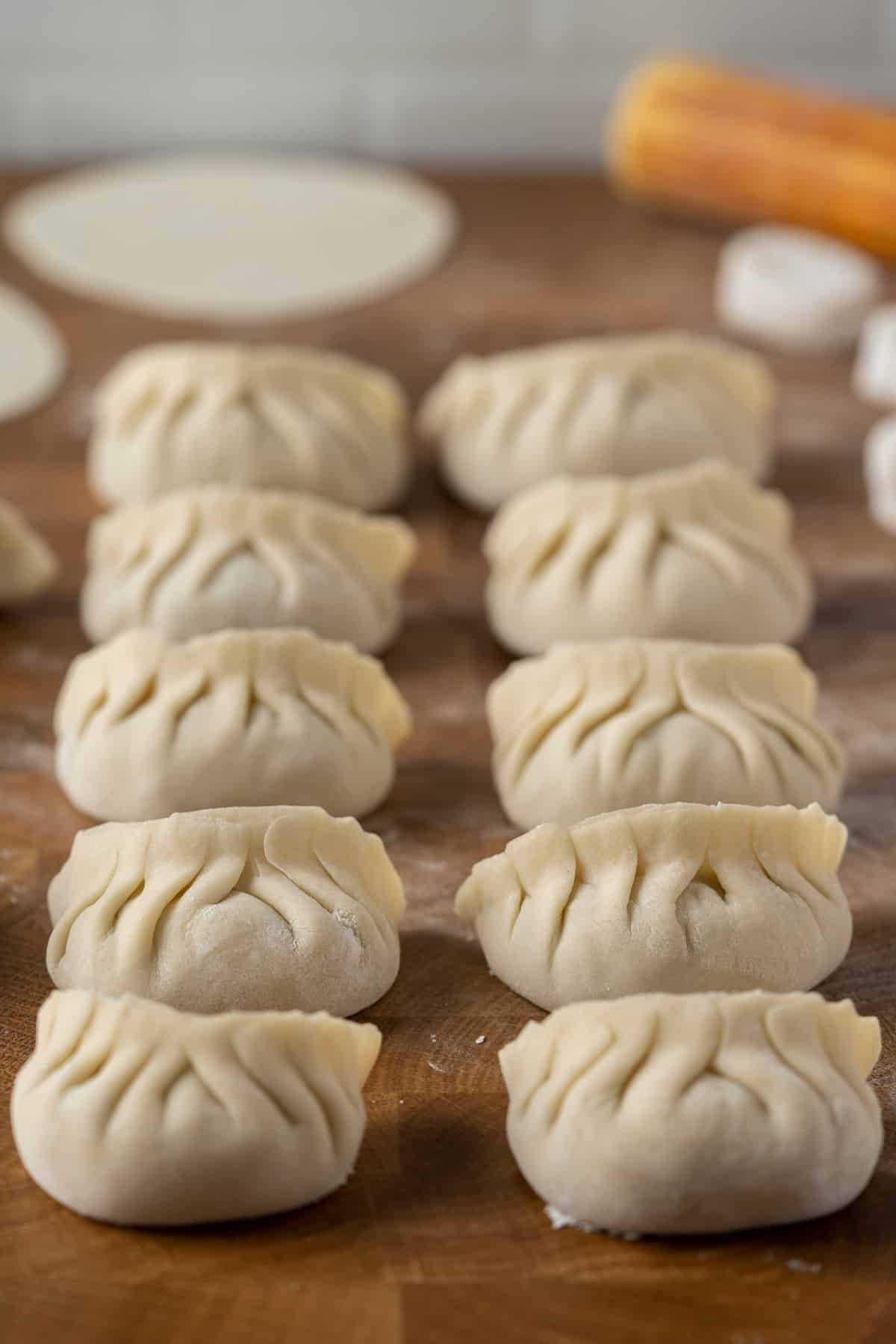 Shaped potstickers