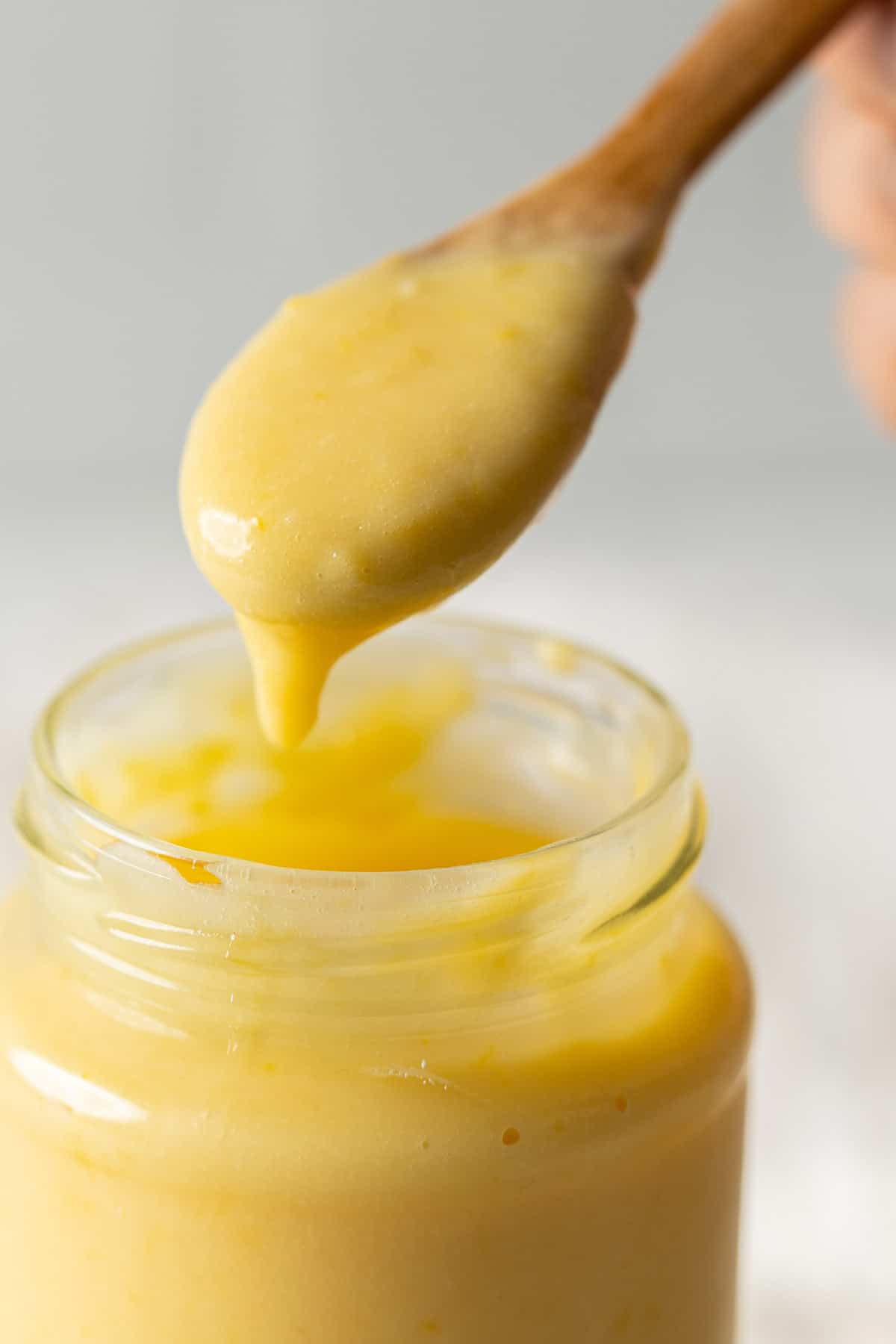 Spooning healthy lemon curd