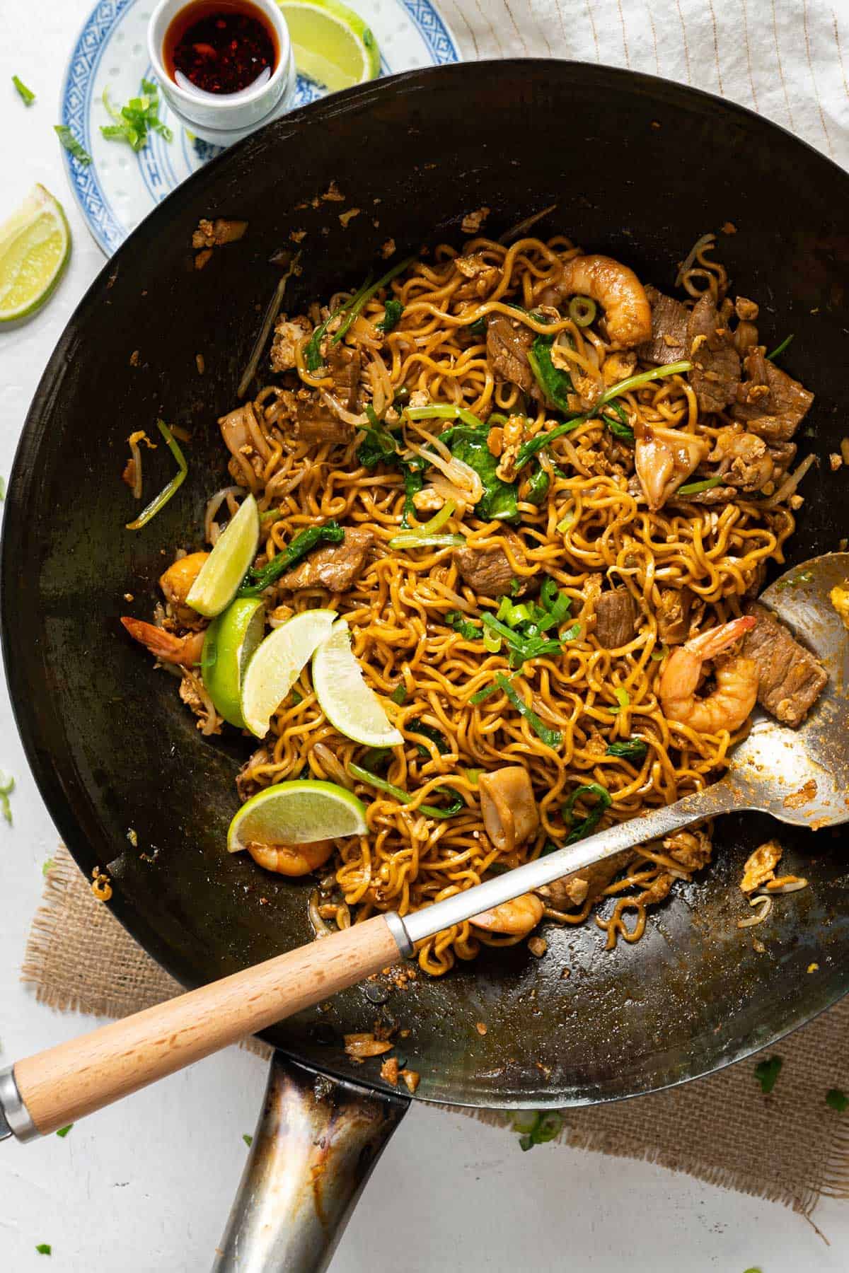 Easy mee goreng in a wok