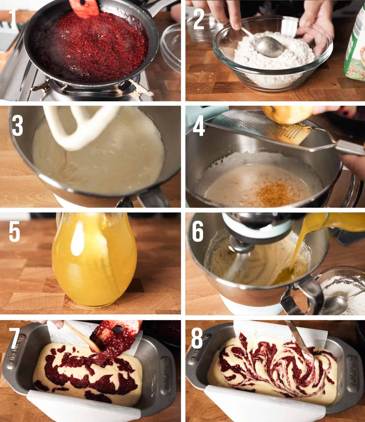 How to make healthy olive oil raspberry swirl cake