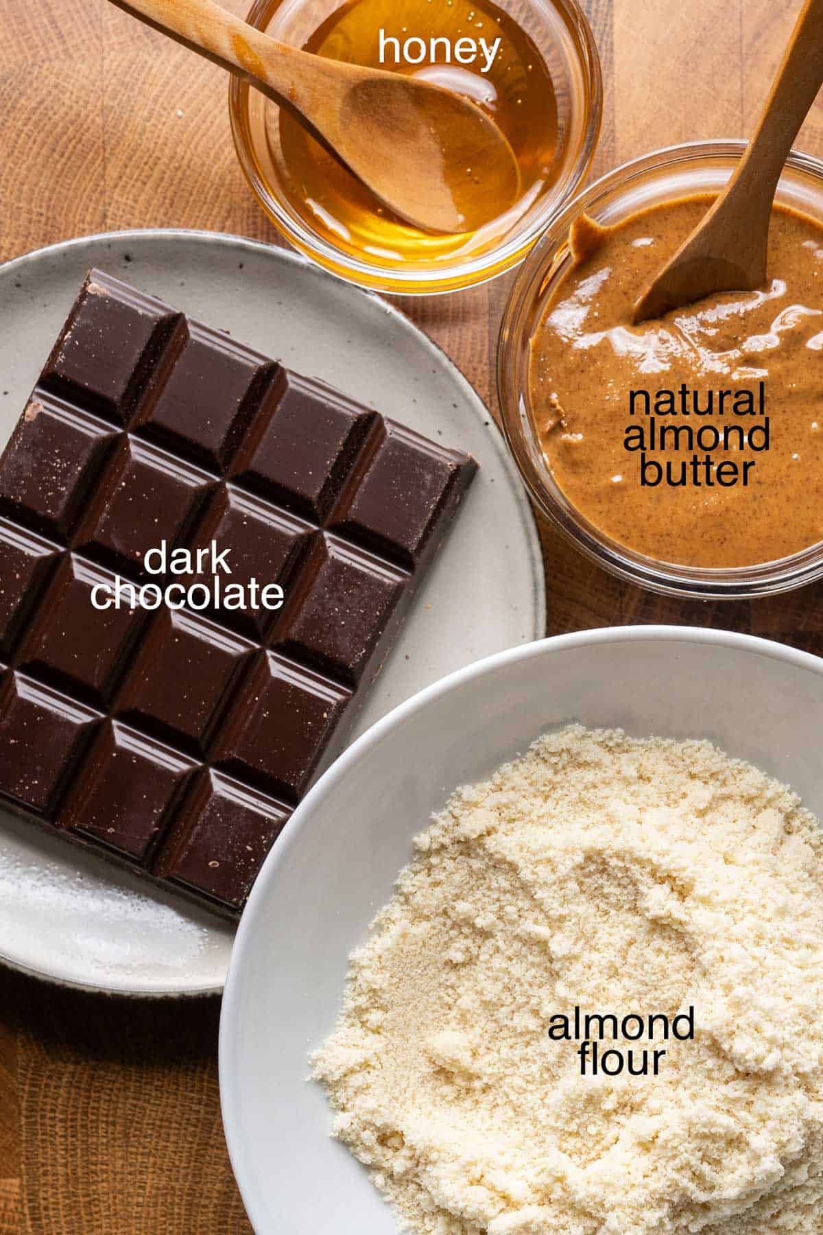 Ingredients to make healthy almond bombs