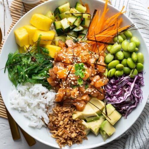 Easy Spicy Salmon Poke Bowl El Mundo Eats