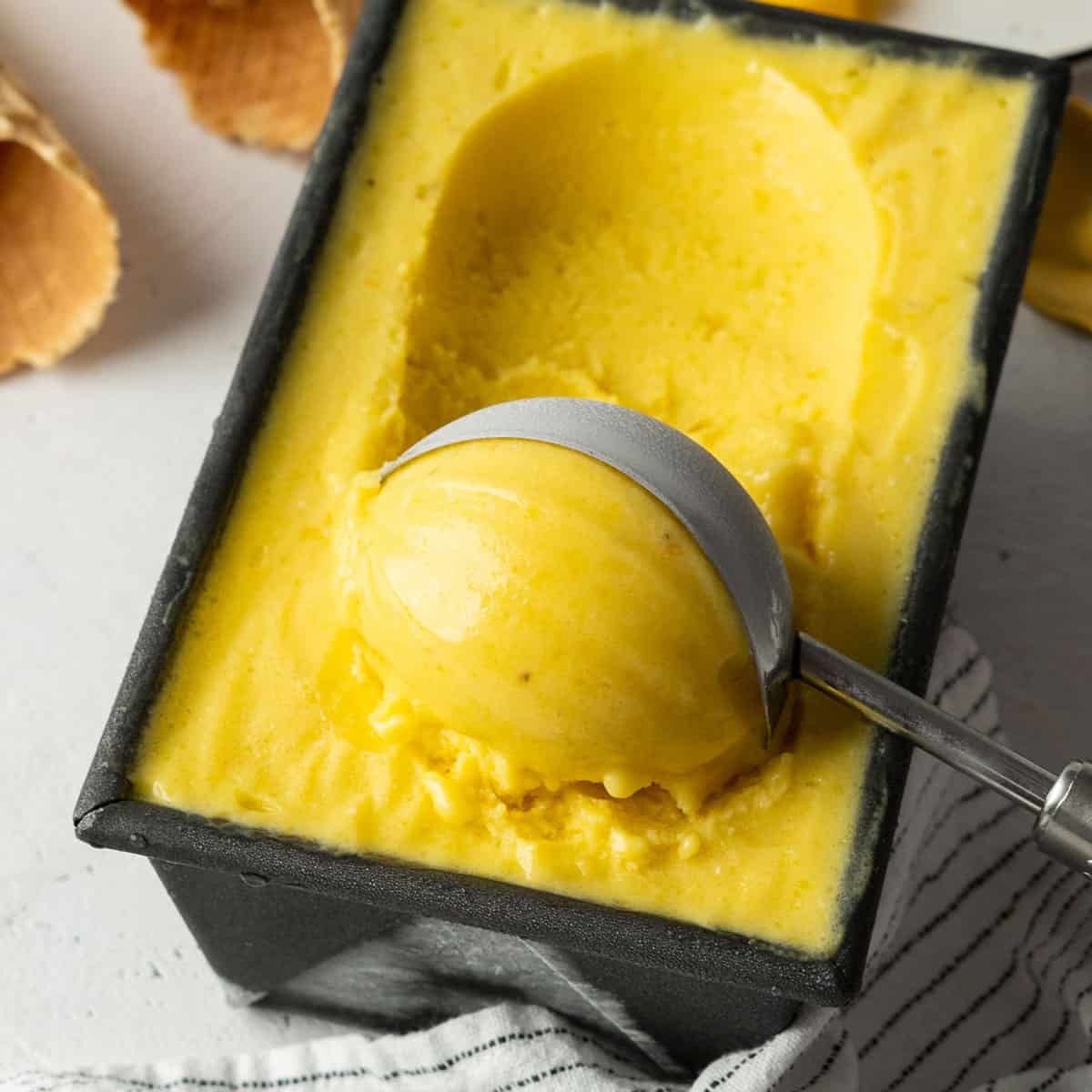 No-churn mango ice cream