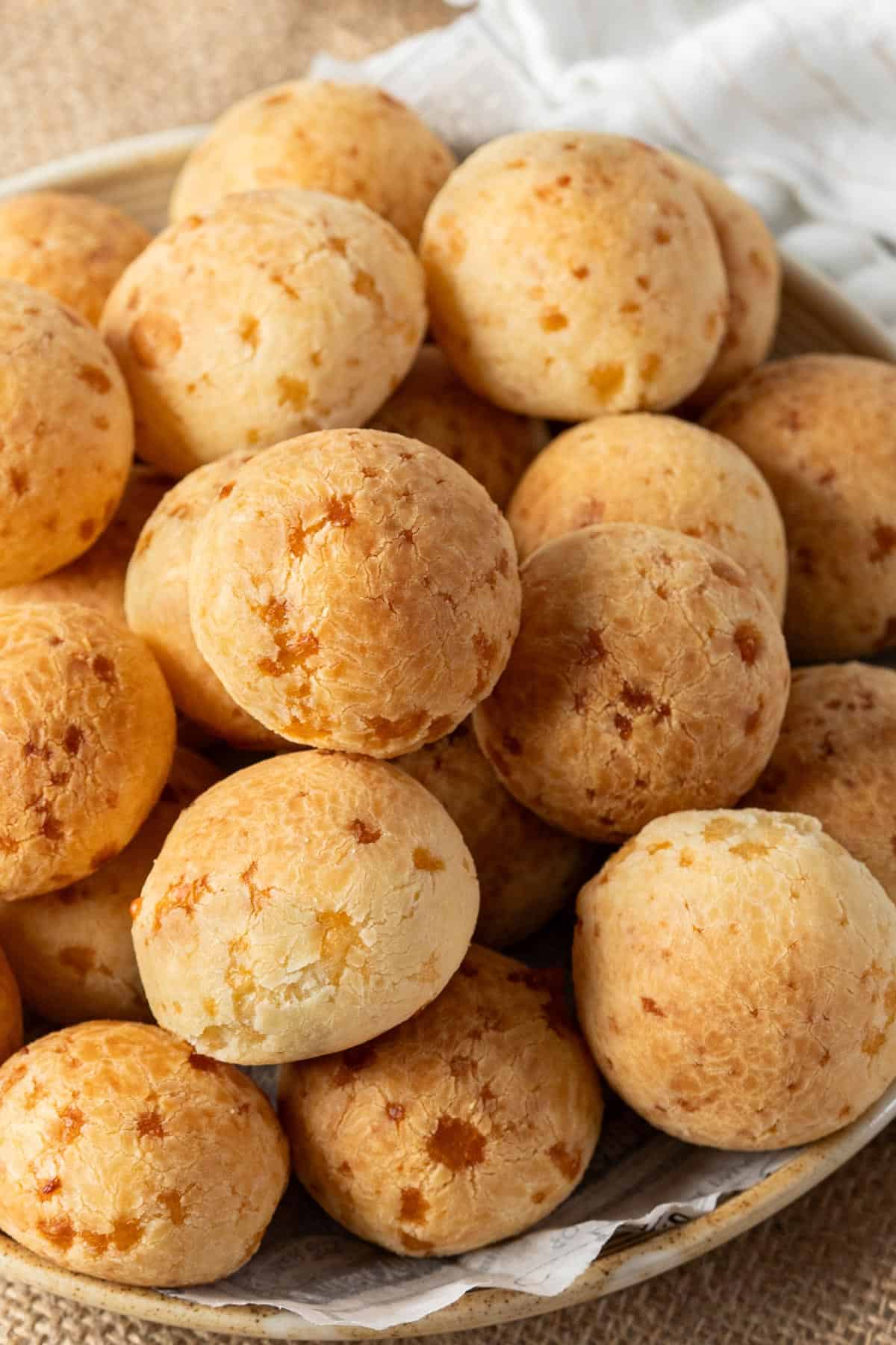 Cheese balls in a plate.