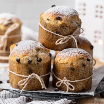 Mini panettone with chocolate chips.
