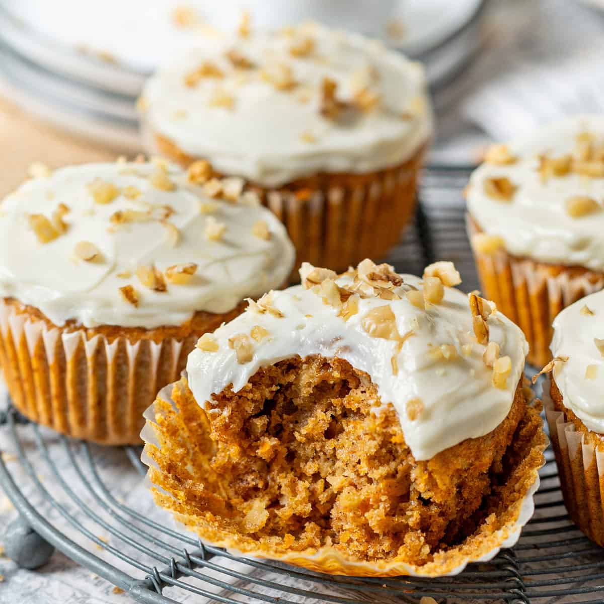 Healthy Carrot Cake Muffins