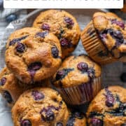 Blueberry protein muffins.
