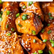Air fryer teriyaki salmon.