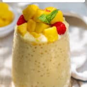 Mango sago pudding.