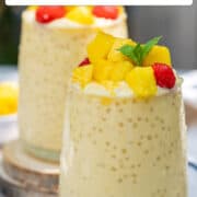 Mango sago pudding.