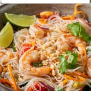 Glass noodle salad for Pinterest.