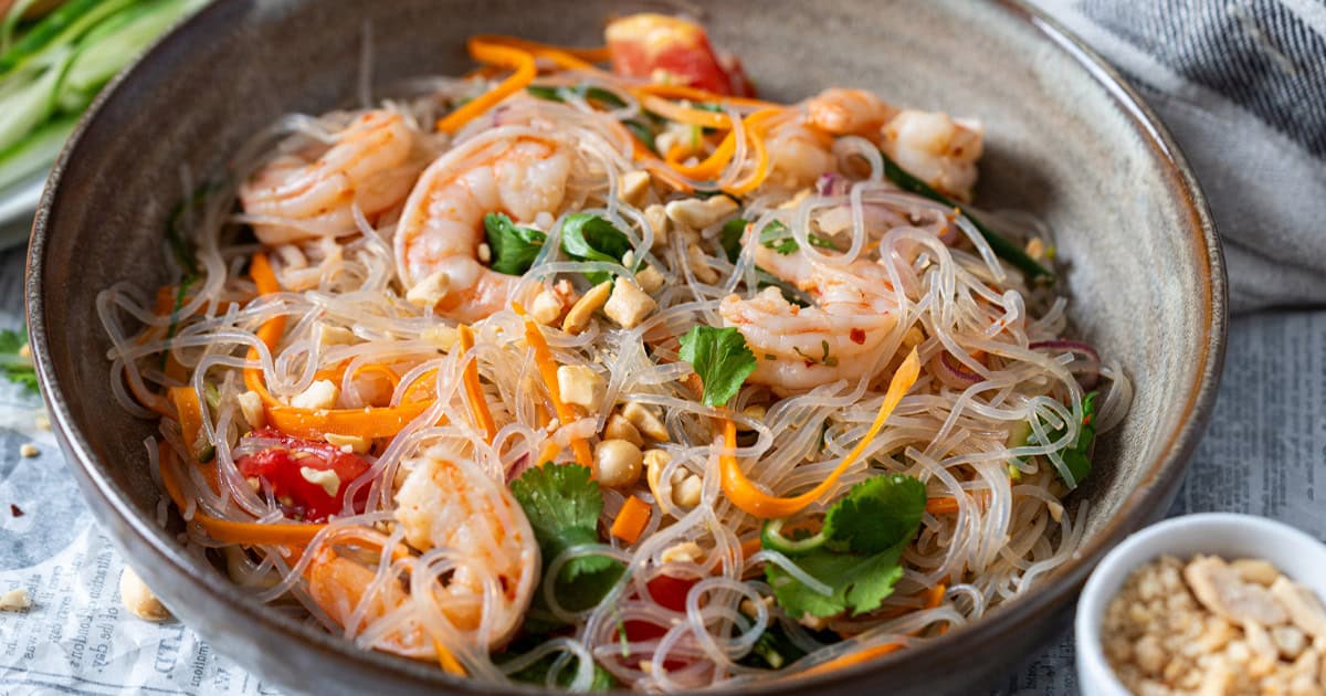 Easy Glass Noodle Salad with Shrimp