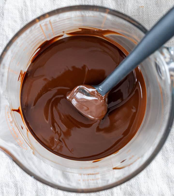 Melted chocolate.