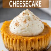 Mini pumpkin cheesecakes.