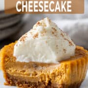 Mini pumpkin cheesecakes.