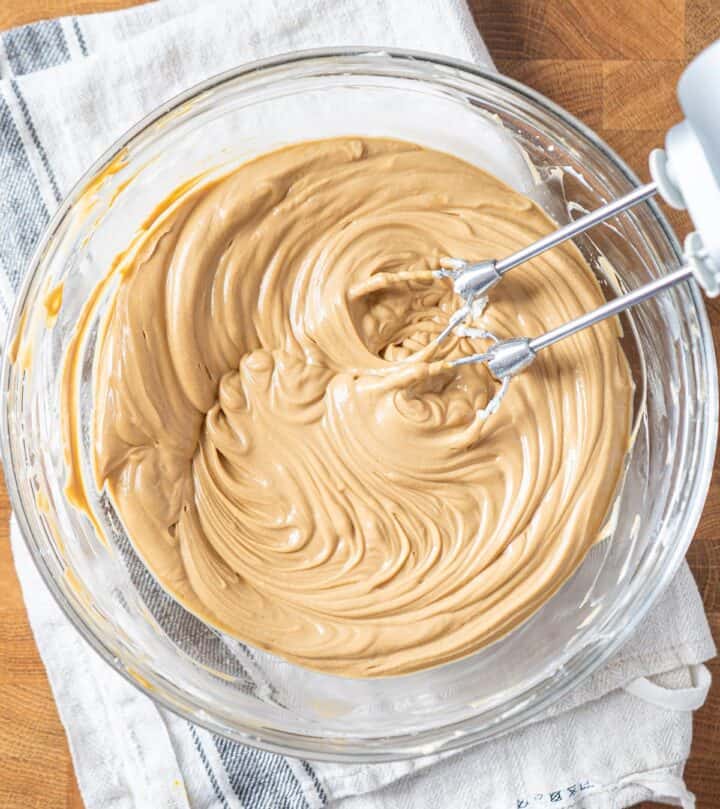 Coffee-cream cheese mixture.
