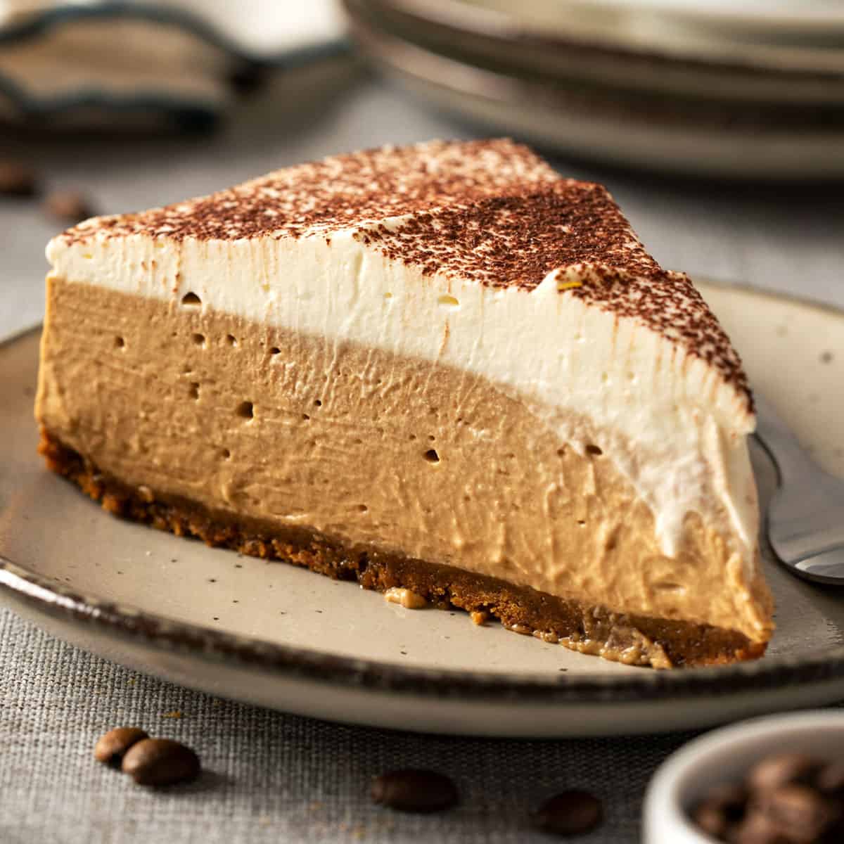 No-Bake Coffee Cheesecake (Bold Coffee Flavor, No Gelatin)