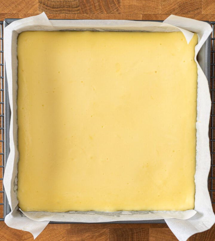 Baked cheese layer without the pecan topping.