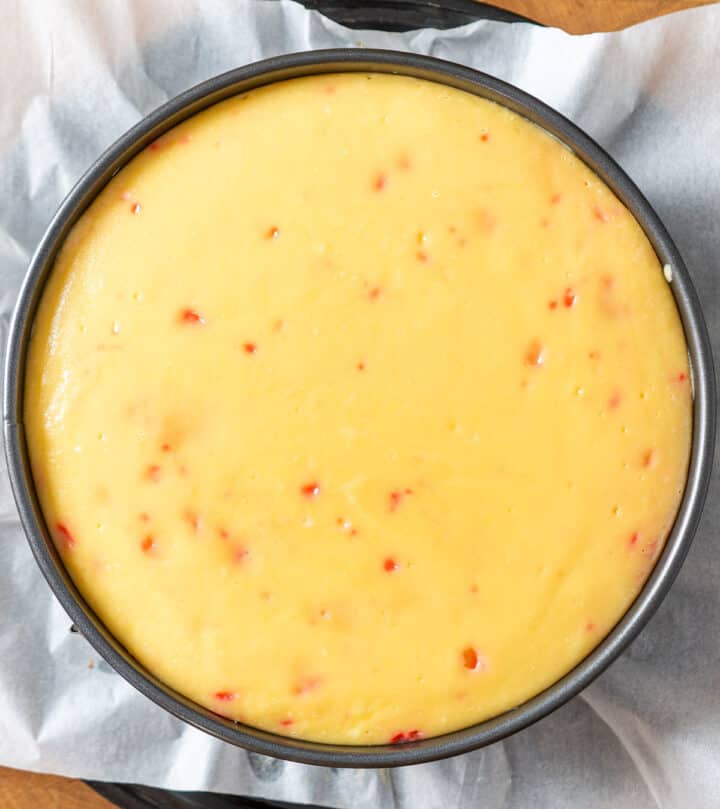 Chilling peppermint cheesecake.