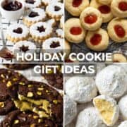 Holiday Cookies for gifting collage.