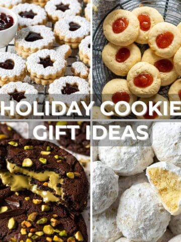 holiday cookies collage.