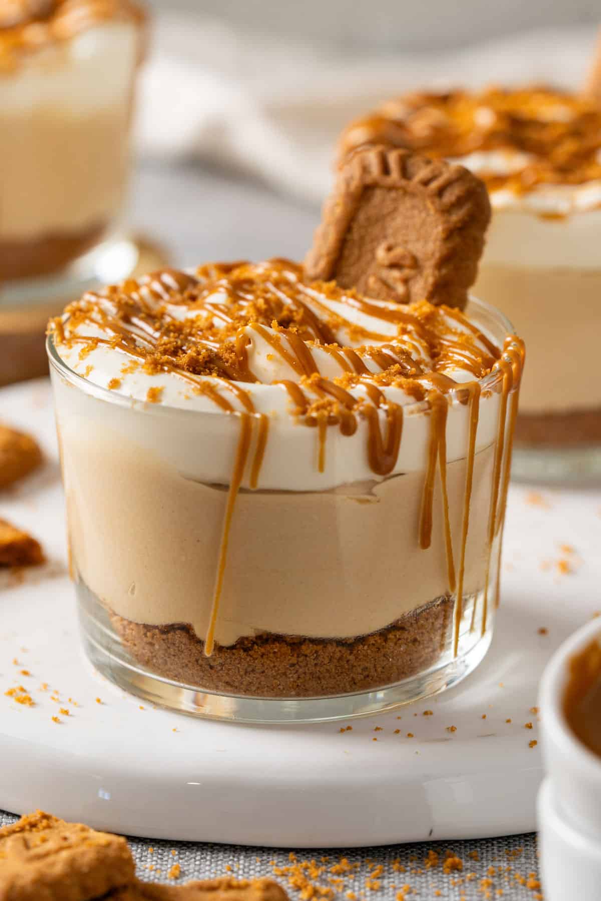 No bake Biscoff cheesecake cups.