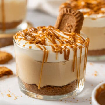 No bake Biscoff cheesecake cups.