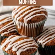 Bakery-style gingerbread muffins for Pinterest.