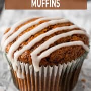 Bakery-style gingerbread muffins for Pinterest.