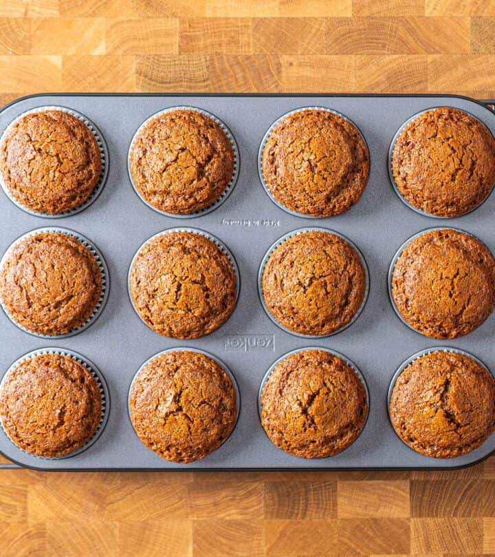 Cooling the muffins before glazing them.