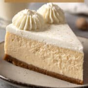 No water bath eggnog cheesecake.