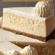 No water bath eggnog cheesecake.