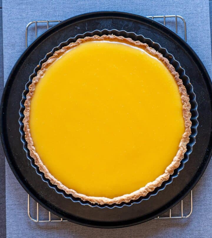 Baked lemon tart.