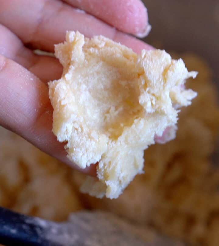 The correct dough consistency.