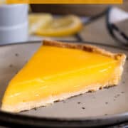 Lemon tart recipe for Pinterest.