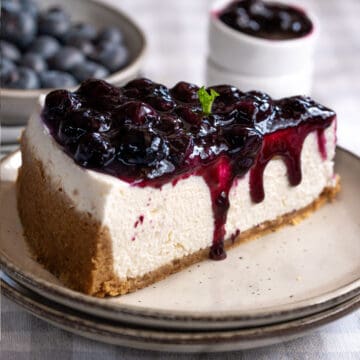 No bake blueberry cheesecake.