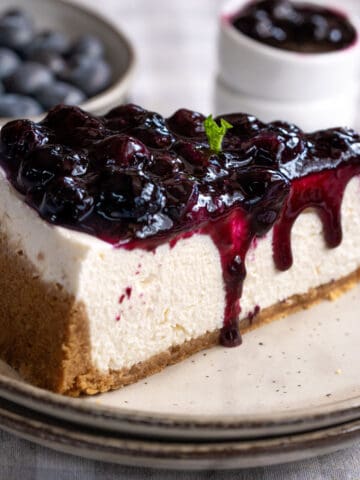 No bake blueberry cheesecake.