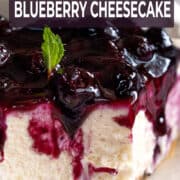 No-bake blueberry cheesecake for Pinterest.