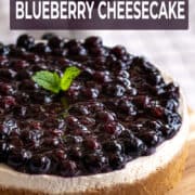 No-bake blueberry cheesecake for Pinterest.