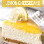No bake lemon cheesecake for Pinterest.