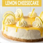 No bake lemon cheesecake for Pinterest.