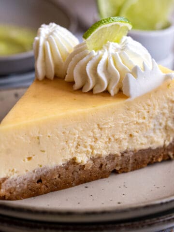 Key lime cheesecake.