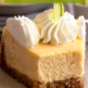 Key lime cheesecake for Pinterest.