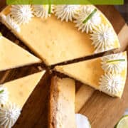 Key lime cheesecake for Pinterest.