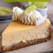 Key lime cheesecake for Pinterest.