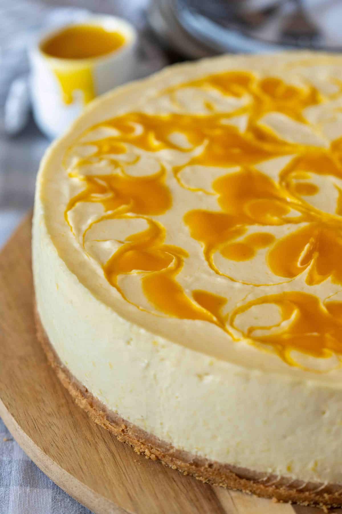 Mango cheesecake.