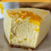 No-bake mango cheesecake for Pinterest.