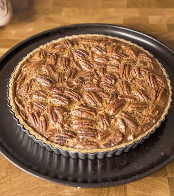 Baking and cooling the pie.