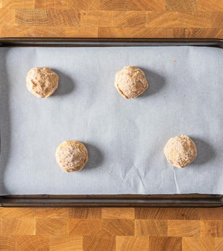 Baking the cookies.