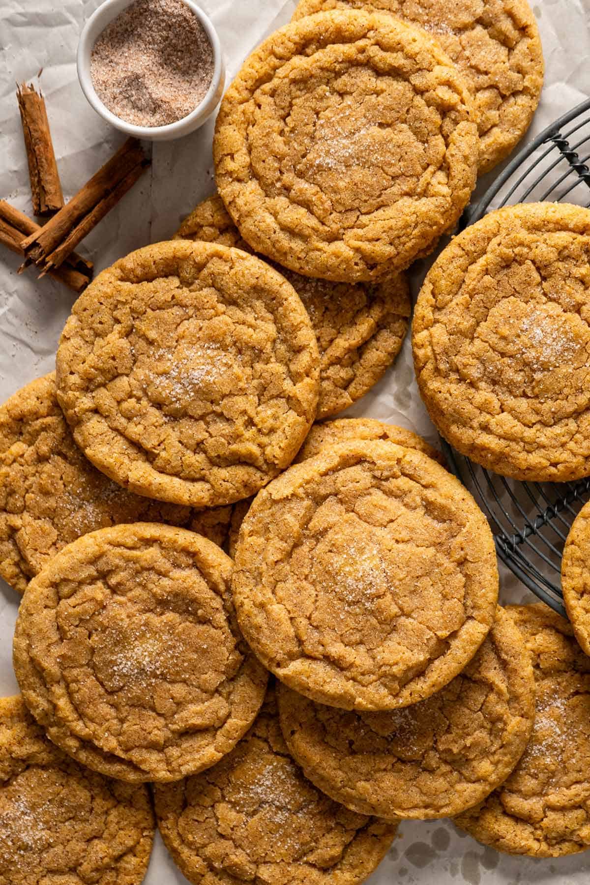 Chewy pumpkin cookies.